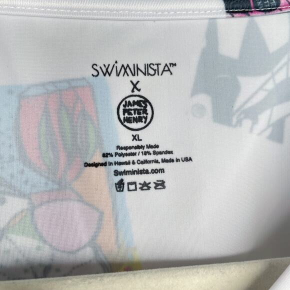 NWT Swiminista James Peter Henry Good Vibes Long Sleeve Rashguard Top Mens XL - Picture 6 of 9